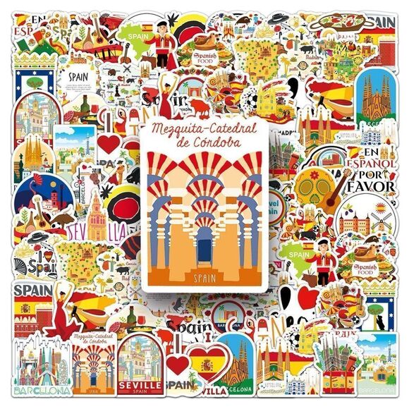 SPAIN Assorted Spanish Stickers 🇪🇸 - Picture 1 of 5